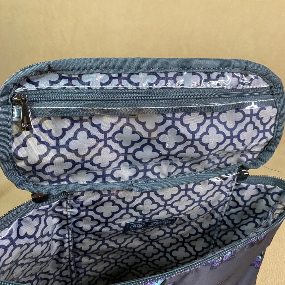 Lug Dolly Butterfly Cosmetic Travel Bag Insulated Case Organizer Makeup Pouch - Picture 8 of 11